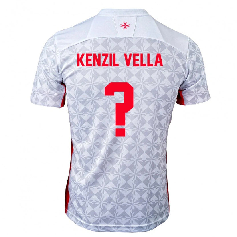 Danxen Mujer Camiseta Malta Kenzil Vella #0 Gris Blanco Rojo 2ª Equipación 26-28 La Camisa
