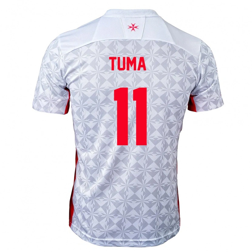 Danxen Mujer Camiseta Malta Basil Tuma #11 Gris Blanco Rojo 2ª Equipación 26-28 La Camisa