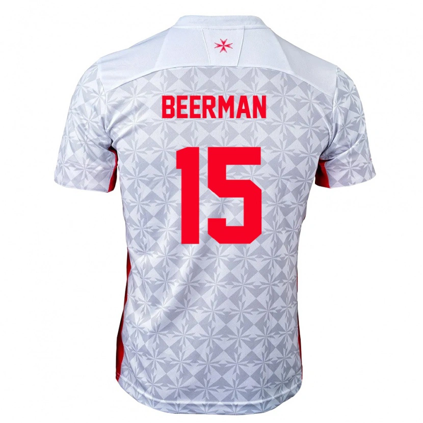 Danxen Mujer Camiseta Malta Myles Beerman #15 Gris Blanco Rojo 2ª Equipación 26-28 La Camisa