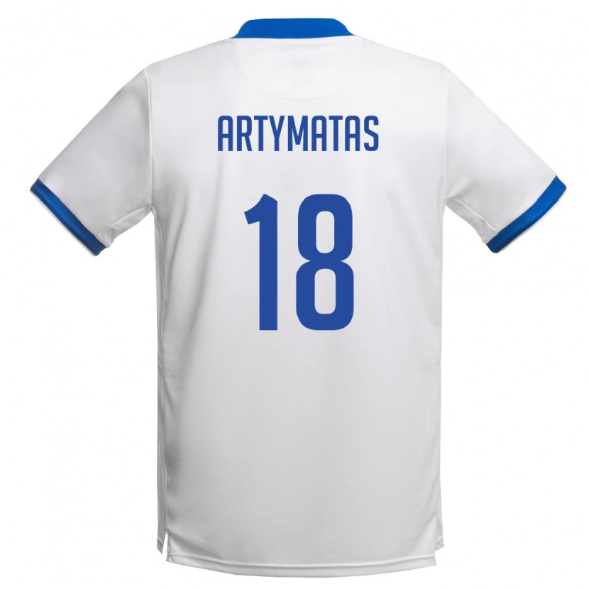 Danxen Mujer Camiseta Chipre Kostakis Artymatas #18 Blanco Azul Real 2ª Equipación 26-28 La Camisa