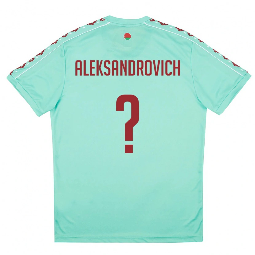 Danxen Mujer Camiseta Bielorrusia Aleksandr Aleksandrovich #0 Verde Claro Borgoña 2ª Equipación 26-28 La Camisa