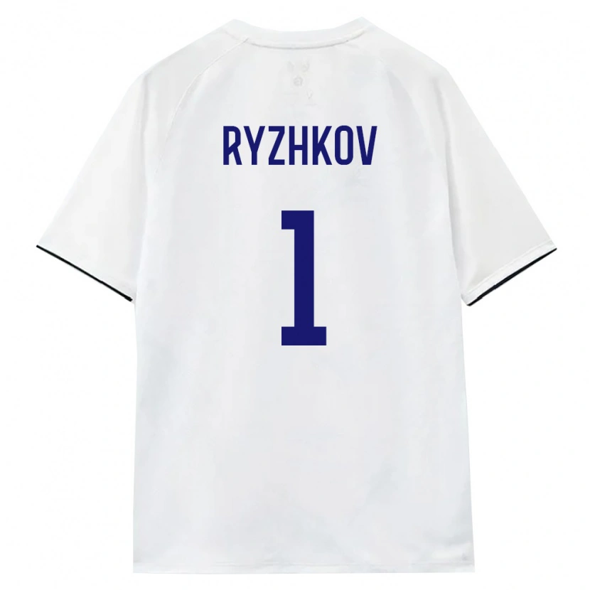 Danxen Mujer Camiseta Rusia Grigoriy Ryzhkov #1 Blanco Marrón Negro 2ª Equipación 26-28 La Camisa