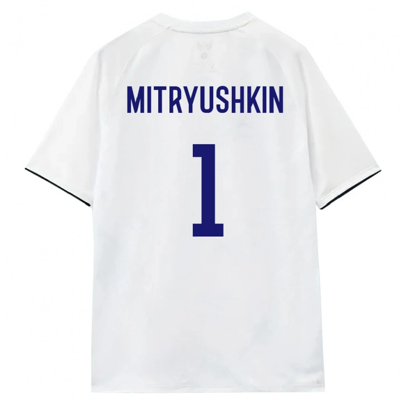 Danxen Mujer Camiseta Rusia Anton Mitryushkin #1 Blanco Marrón Negro 2ª Equipación 26-28 La Camisa