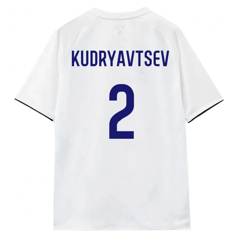 Danxen Mujer Camiseta Rusia Vladislav Kudryavtsev #2 Blanco Marrón Negro 2ª Equipación 26-28 La Camisa