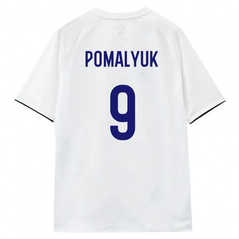 Danxen Mujer Camiseta Rusia Aleksandr Pomalyuk #9 Blanco Marrón Negro 2ª Equipación 26-28 La Camisa