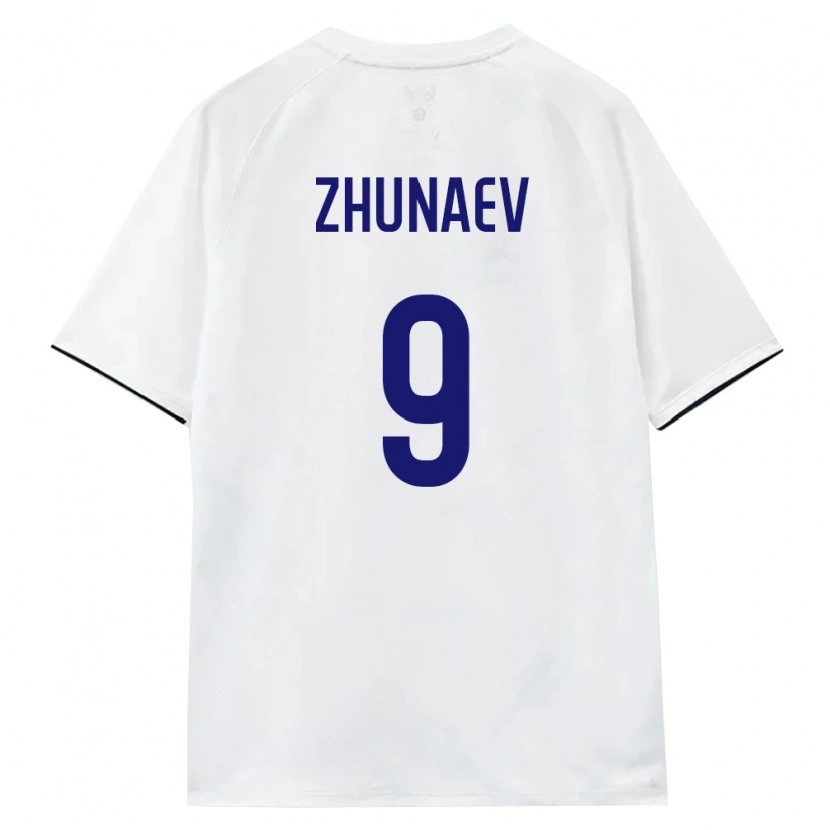 Danxen Mujer Camiseta Rusia Ivan Zhunaev #9 Blanco Marrón Negro 2ª Equipación 26-28 La Camisa