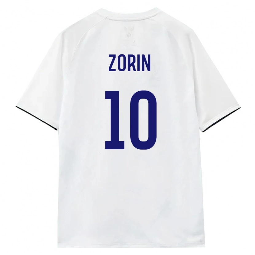 Danxen Mujer Camiseta Rusia Daniil Zorin #10 Blanco Marrón Negro 2ª Equipación 26-28 La Camisa