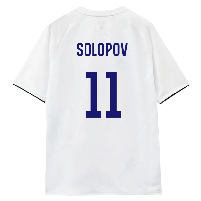 Danxen Mujer Camiseta Rusia Viktor Solopov #11 Blanco Marrón Negro 2ª Equipación 26-28 La Camisa