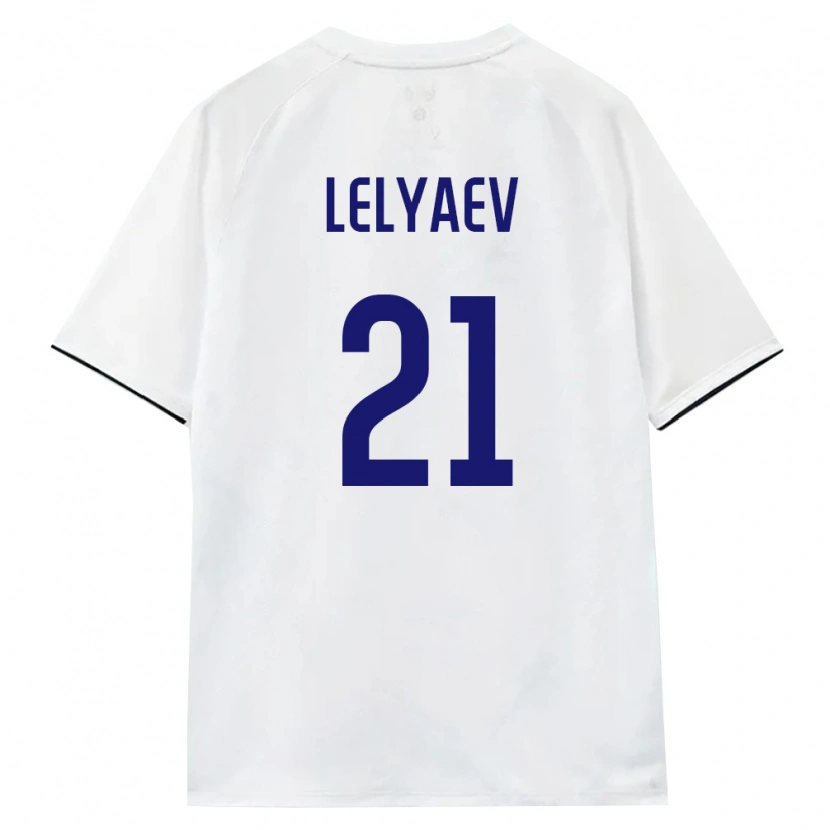 Danxen Mujer Camiseta Rusia Artem Lelyaev #21 Blanco Marrón Negro 2ª Equipación 26-28 La Camisa