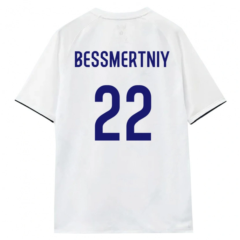 Danxen Mujer Camiseta Rusia Stanislav Bessmertniy #22 Blanco Marrón Negro 2ª Equipación 26-28 La Camisa