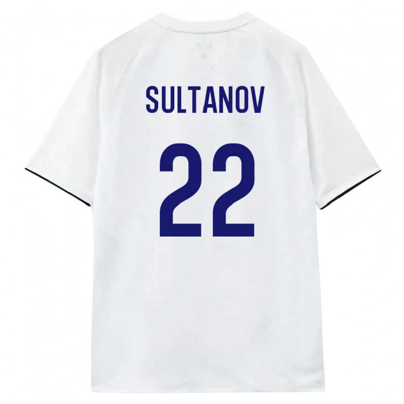 Danxen Mujer Camiseta Rusia Daniyal Sultanov #22 Blanco Marrón Negro 2ª Equipación 26-28 La Camisa