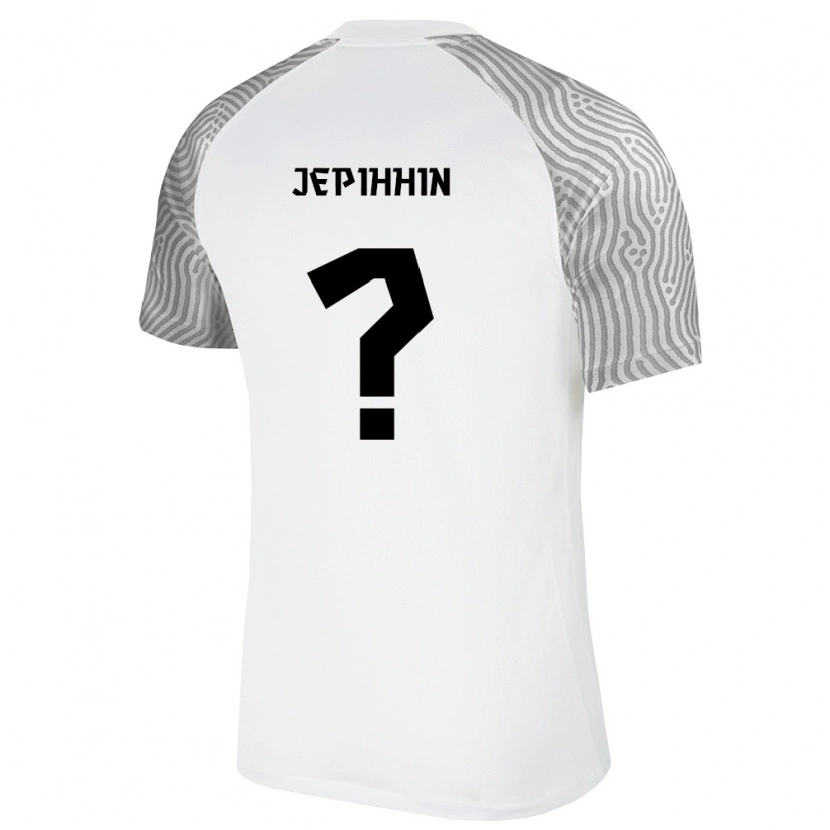 Danxen Mujer Camiseta Estonia Dimitri Jepihhin #0 Blanco Gris 2ª Equipación 26-28 La Camisa