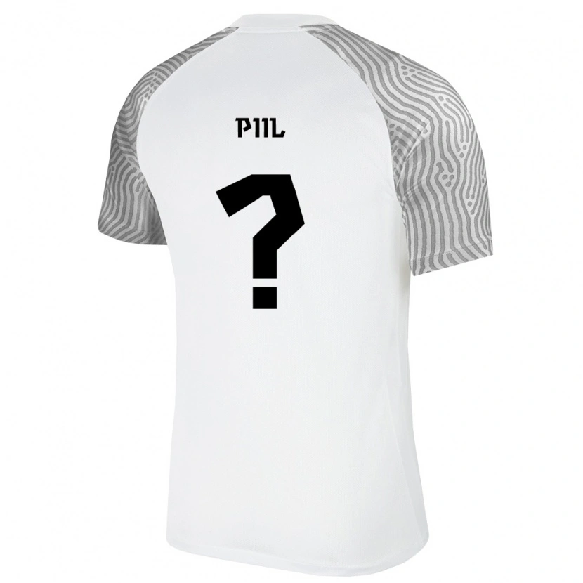 Danxen Mujer Camiseta Estonia Rico Piil #0 Blanco Gris 2ª Equipación 26-28 La Camisa