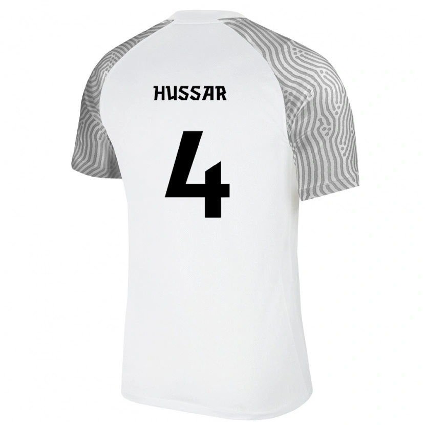 Danxen Mujer Camiseta Estonia Kristo Hussar #4 Blanco Gris 2ª Equipación 26-28 La Camisa