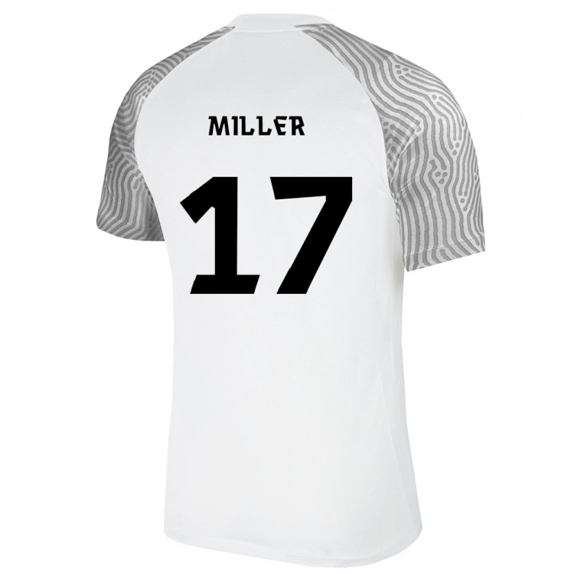 Danxen Mujer Camiseta Estonia Martin Miller #17 Blanco Gris 2ª Equipación 26-28 La Camisa