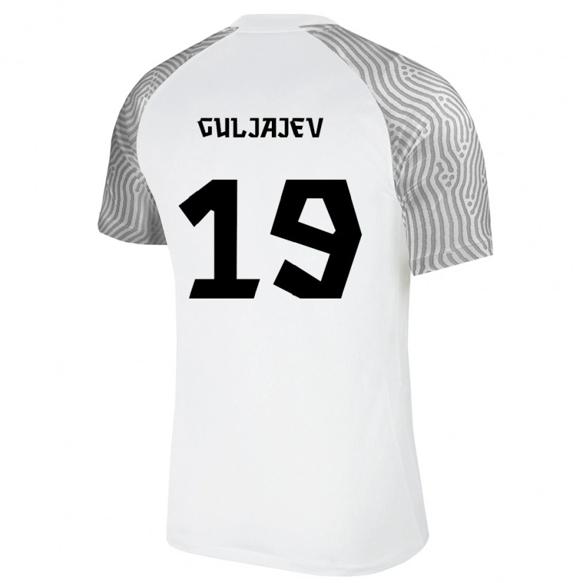 Danxen Mujer Camiseta Estonia Matvei Guljajev #19 Blanco Gris 2ª Equipación 26-28 La Camisa