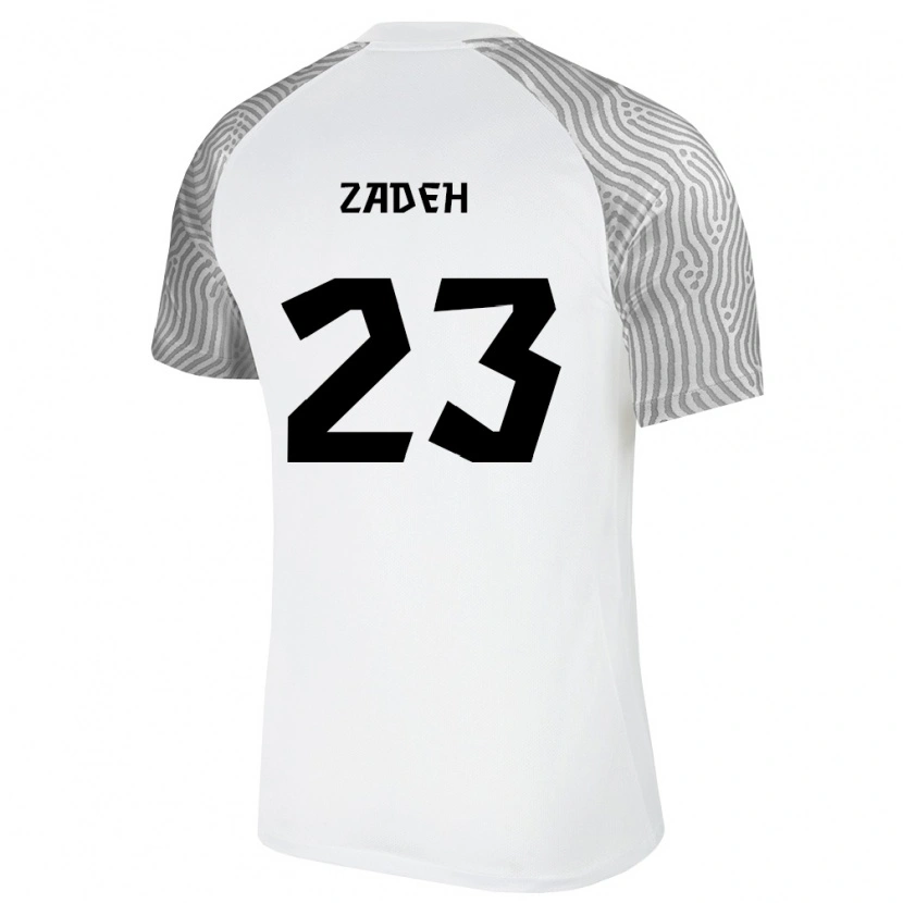 Danxen Mujer Camiseta Estonia Simon Zadeh #23 Blanco Gris 2ª Equipación 26-28 La Camisa