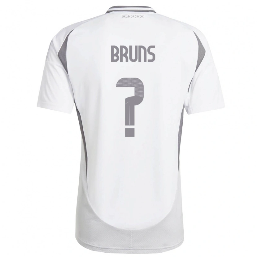Danxen Mujer Camiseta Letonia Patriks Bruns #0 Blanco Gris Oscuro 2ª Equipación 26-28 La Camisa