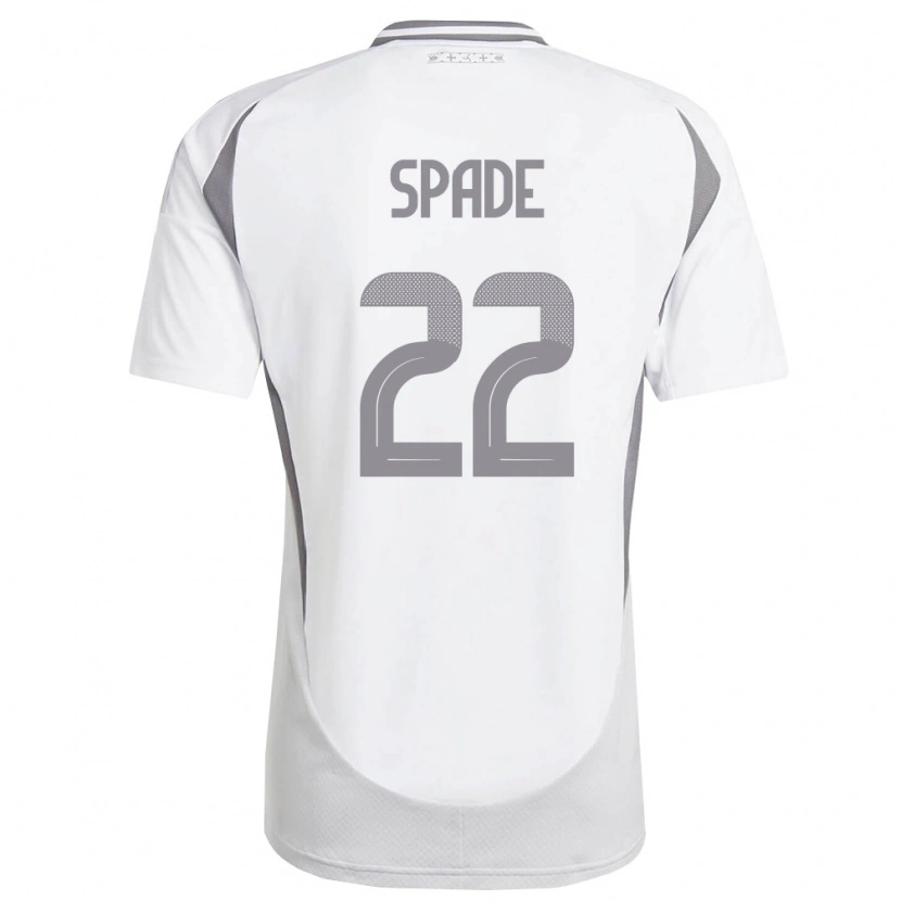 Danxen Mujer Camiseta Letonia Markuss Spade #22 Blanco Gris Oscuro 2ª Equipación 26-28 La Camisa