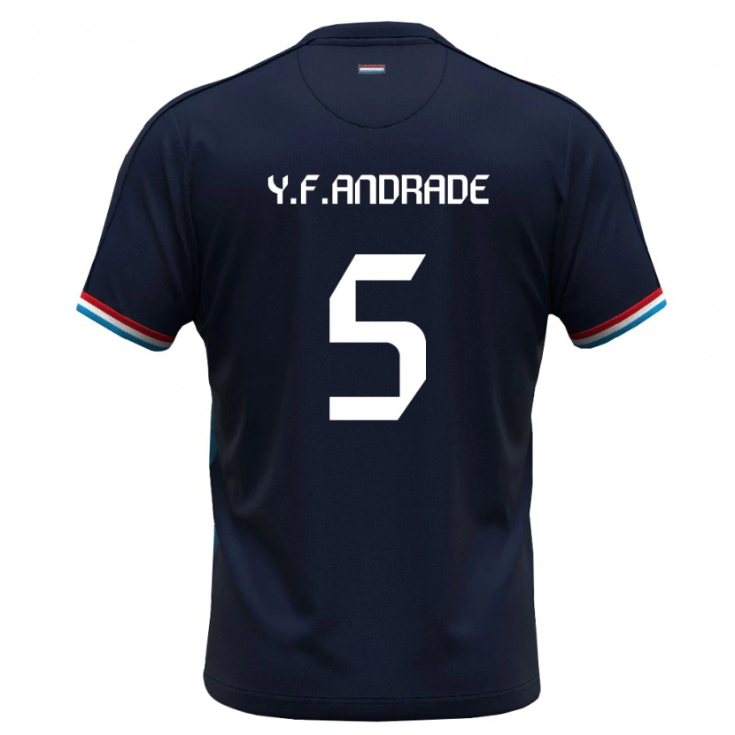 Danxen Mujer Camiseta Luxemburgo Ydson Figueiredo Andrade #5 Azul Real Rojo 2ª Equipación 26-28 La Camisa