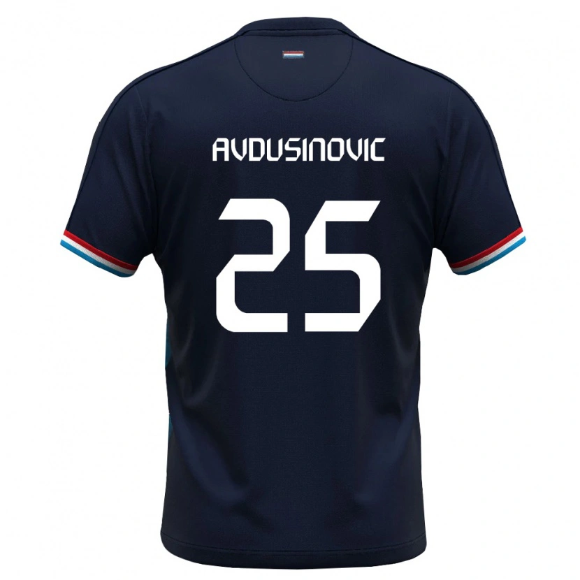 Danxen Mujer Camiseta Luxemburgo Kenan Avdusinovic #25 Azul Real Rojo 2ª Equipación 26-28 La Camisa