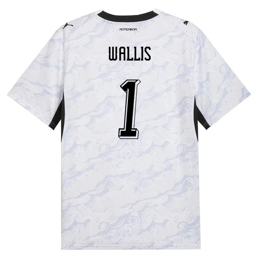 Danxen Mujer Camiseta Nueva Zelanda Joe Wallis #1 Negro Blanco 2ª Equipación 26-28 La Camisa