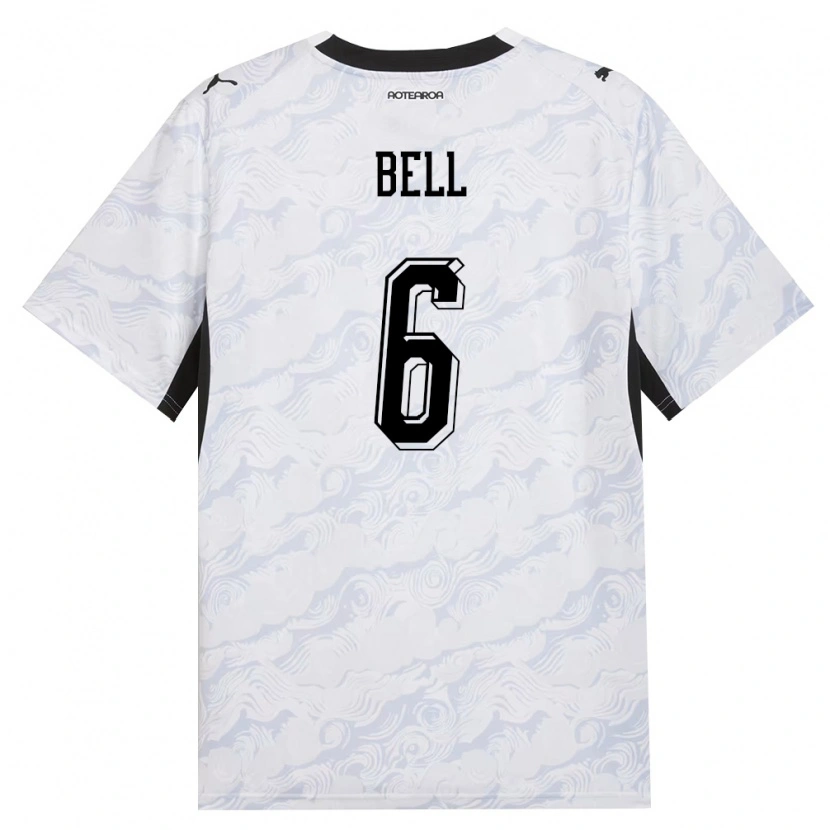 Danxen Mujer Camiseta Nueva Zelanda Joe Bell #6 Negro Blanco 2ª Equipación 26-28 La Camisa