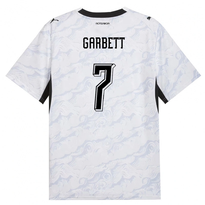 Danxen Mujer Camiseta Nueva Zelanda Matthew Garbett #7 Negro Blanco 2ª Equipación 26-28 La Camisa