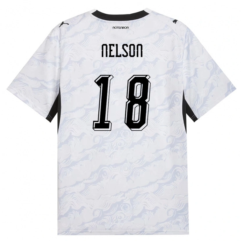 Danxen Mujer Camiseta Nueva Zelanda Daniel Nelson #18 Negro Blanco 2ª Equipación 26-28 La Camisa