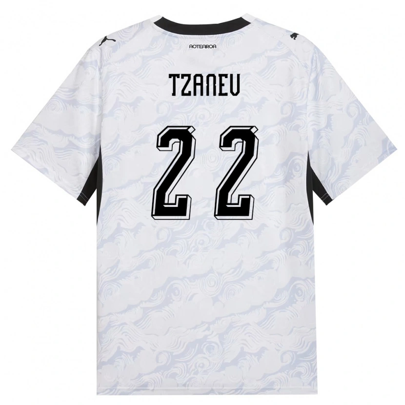 Danxen Mujer Camiseta Nueva Zelanda Nik Tzanev #22 Negro Blanco 2ª Equipación 26-28 La Camisa