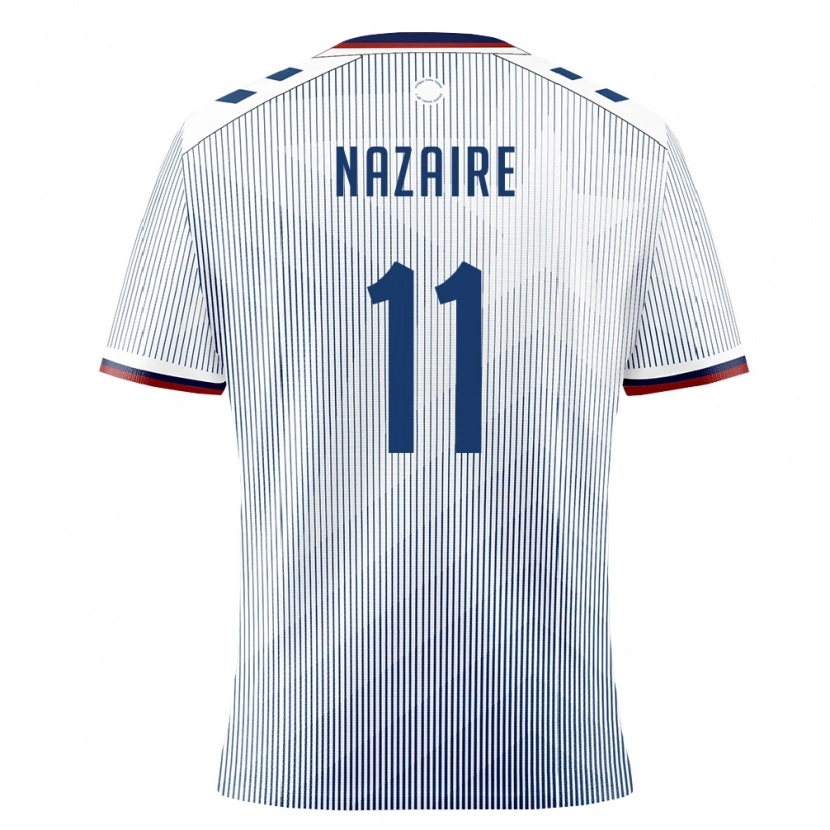 Danxen Mujer Camiseta Puerto Rico Marcus Nazaire #11 Azul Real Blanco 2ª Equipación 26-28 La Camisa