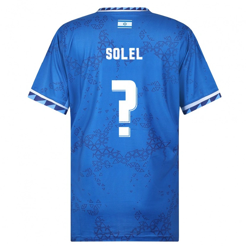 Danxen Mujer Camiseta Israel Yoav Solel #0 Azul Blanco 2ª Equipación 26-28 La Camisa