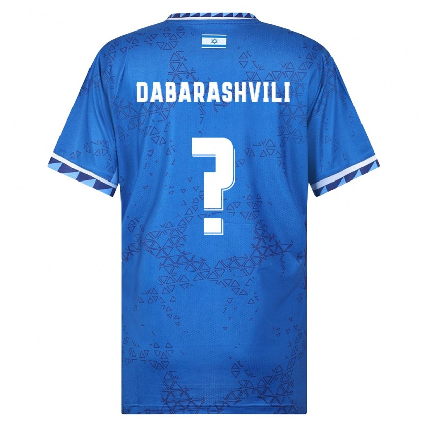 Danxen Mujer Camiseta Israel Noam Dabarashvili #0 Azul Blanco 2ª Equipación 26-28 La Camisa