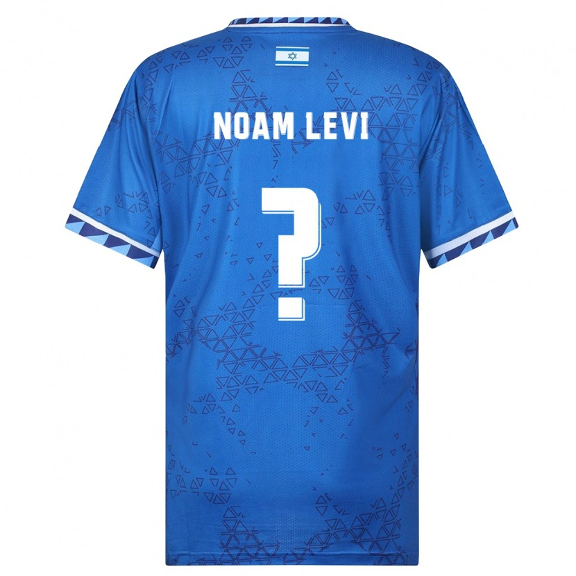 Danxen Mujer Camiseta Israel Noam Levi #0 Azul Blanco 2ª Equipación 26-28 La Camisa