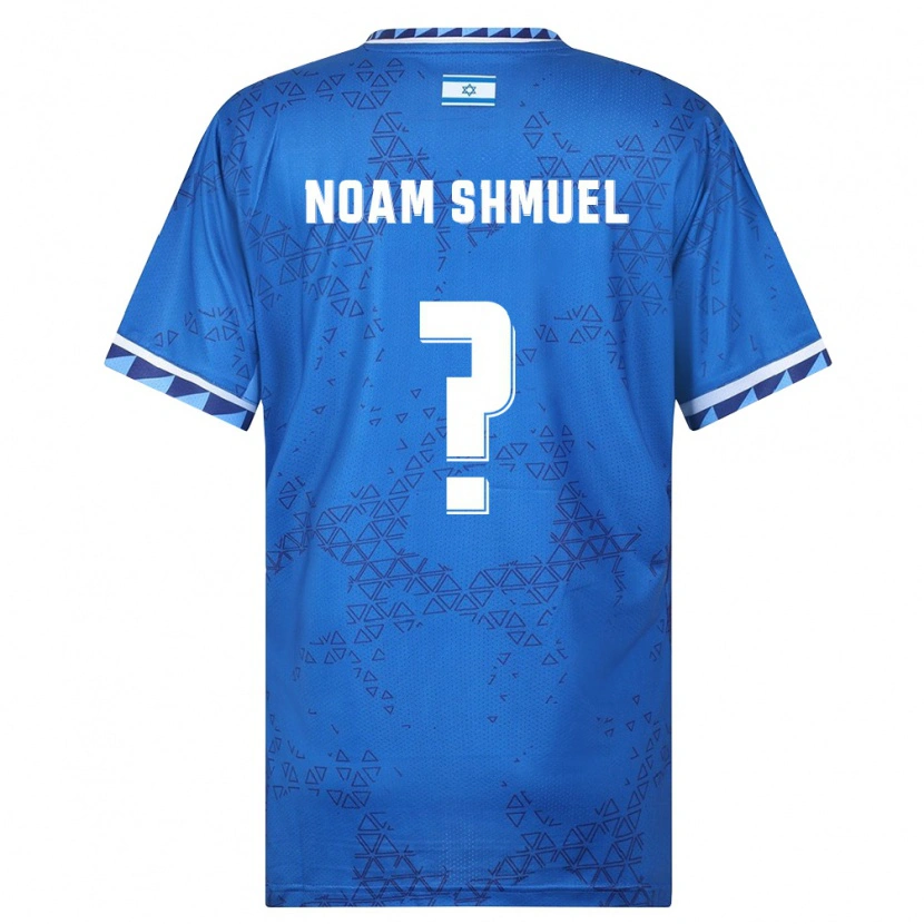 Danxen Mujer Camiseta Israel Noam Shmuel #0 Azul Blanco 2ª Equipación 26-28 La Camisa