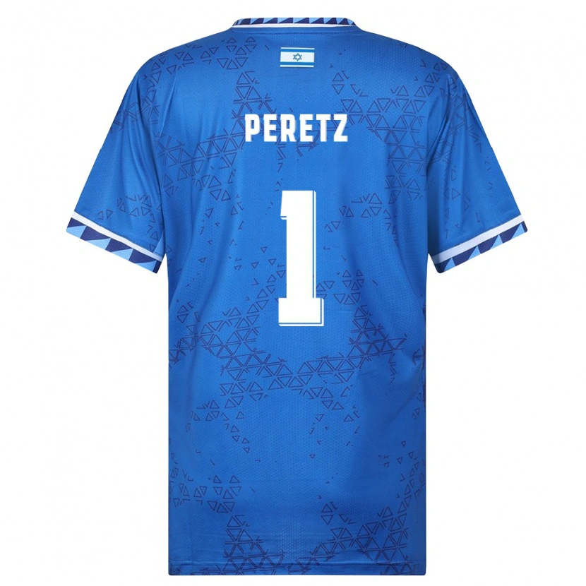 Danxen Mujer Camiseta Israel Daniel Peretz #1 Azul Blanco 2ª Equipación 26-28 La Camisa