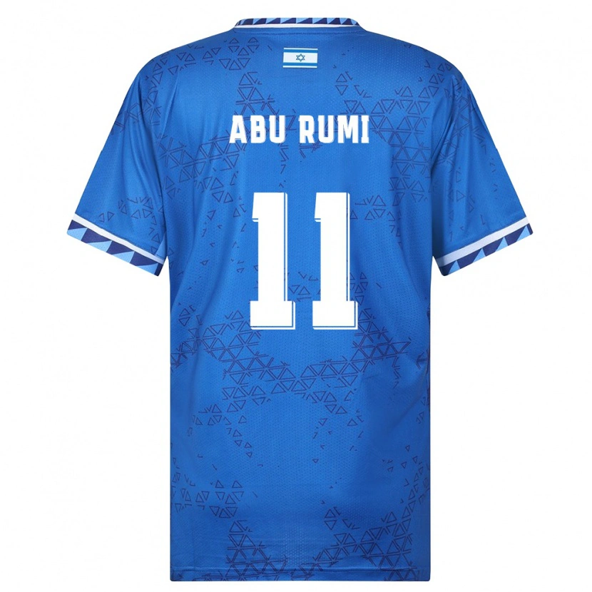 Danxen Mujer Camiseta Israel Muhammad Abu Rumi #11 Azul Blanco 2ª Equipación 26-28 La Camisa