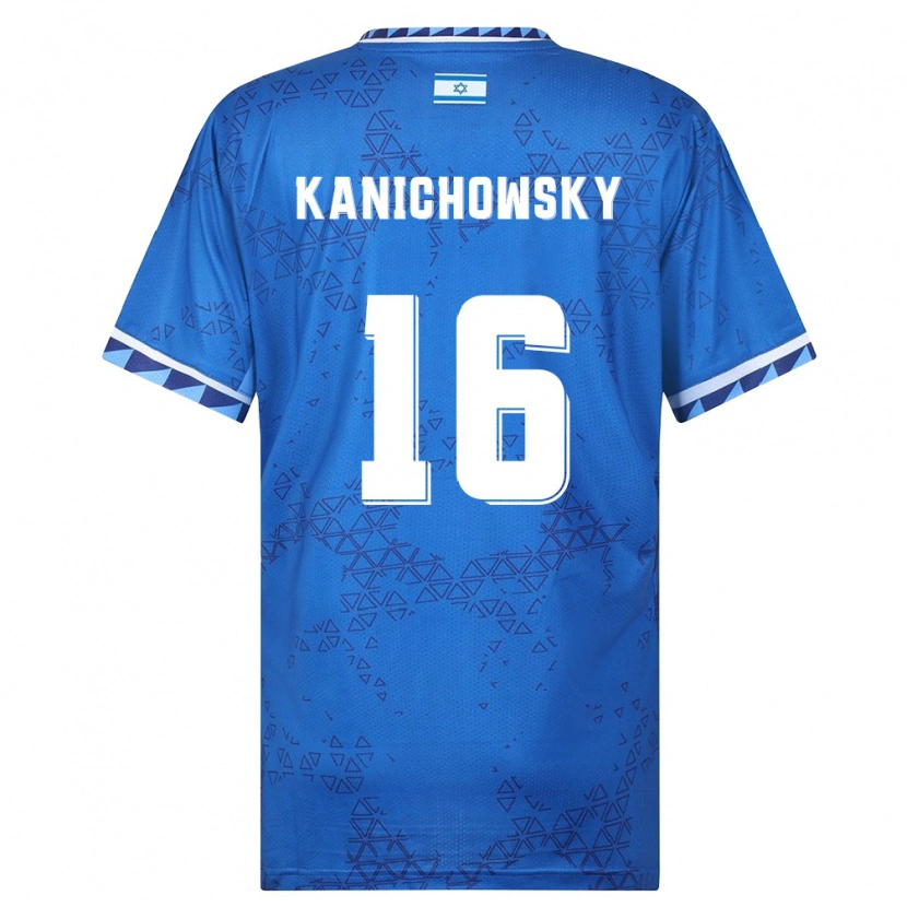 Danxen Mujer Camiseta Israel Gabi Kanichowsky #16 Azul Blanco 2ª Equipación 26-28 La Camisa