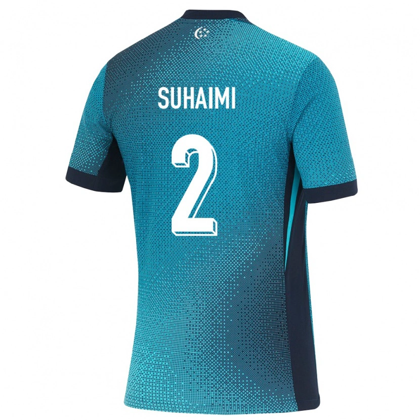 Danxen Mujer Camiseta Singapur Raoul Suhaimi #2 Turquesa Oscuro Negro 2ª Equipación 26-28 La Camisa
