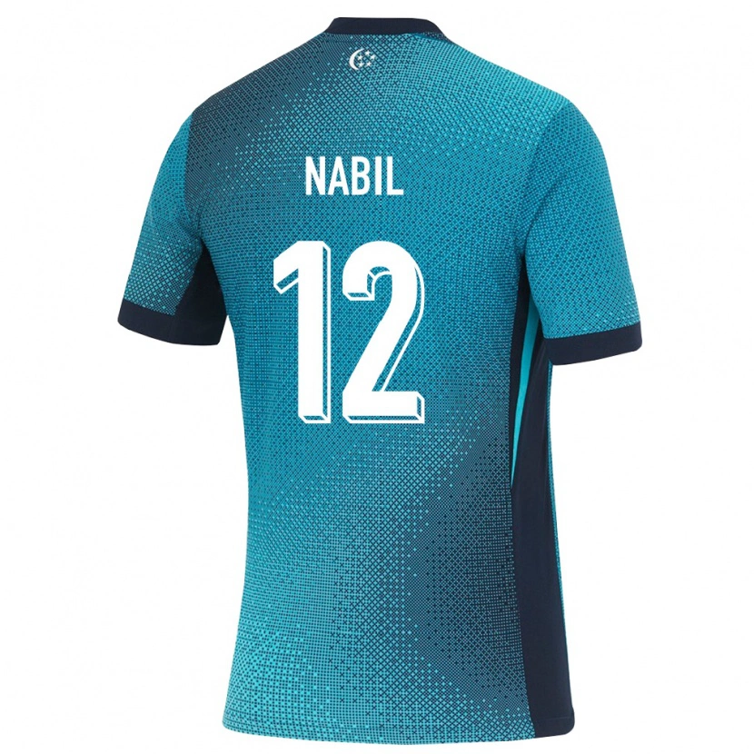 Danxen Mujer Camiseta Singapur Firman Nabil #12 Turquesa Oscuro Negro 2ª Equipación 26-28 La Camisa