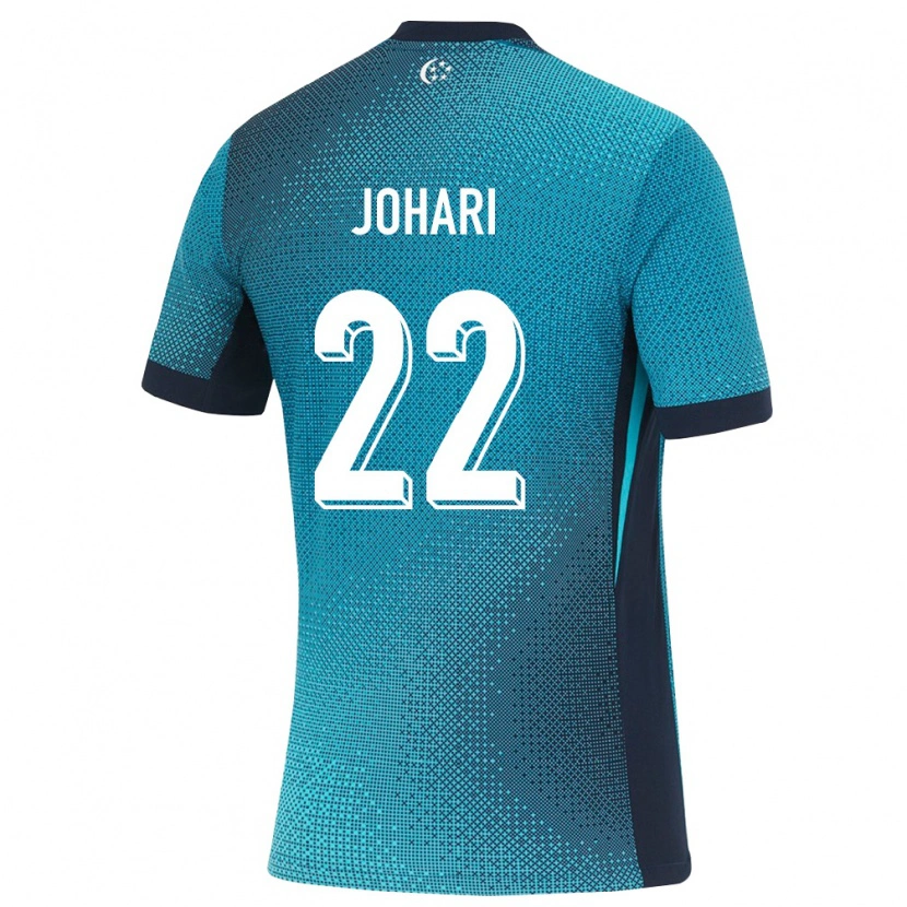 Danxen Mujer Camiseta Singapur Darwisy Johari #22 Turquesa Oscuro Negro 2ª Equipación 26-28 La Camisa