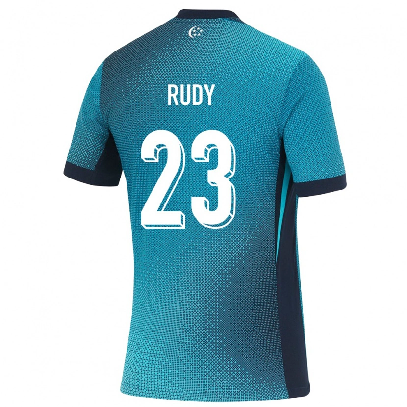 Danxen Mujer Camiseta Singapur Rudy Khairullah #23 Turquesa Oscuro Negro 2ª Equipación 26-28 La Camisa