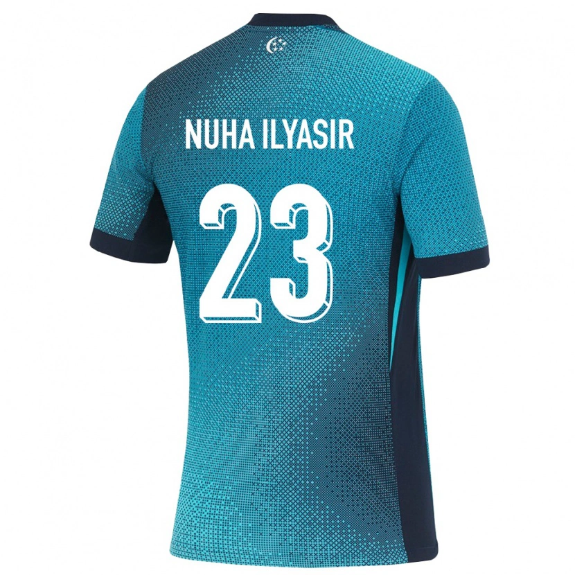Danxen Mujer Camiseta Singapur Ainun Nuha Ilyasir #23 Turquesa Oscuro Negro 2ª Equipación 26-28 La Camisa