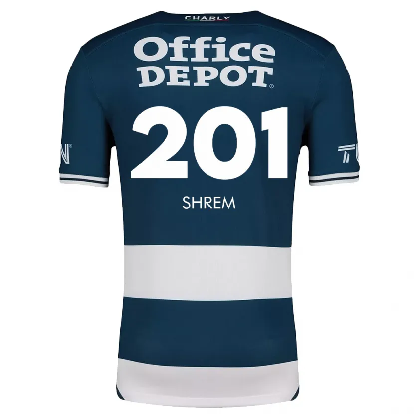 Danxen Niño Camiseta David Shrem #201 Azul Blanco 1ª Equipación 2024/25 La Camisa