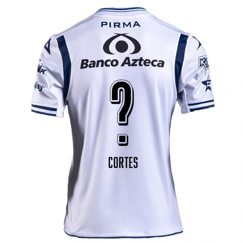 Danxen Niño Camiseta Vinícius Côrtes #0 Blanco Azul Marino 1ª Equipación 2024/25 La Camisa