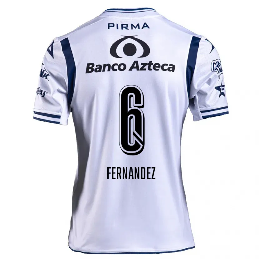 Danxen Niño Camiseta Liliana Fernández #6 Blanco Azul Marino 1ª Equipación 2024/25 La Camisa