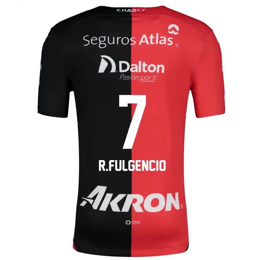 Danxen Niño Camiseta Raymundo Fulgencio #7 Negro Rojo 1ª Equipación 2024/25 La Camisa