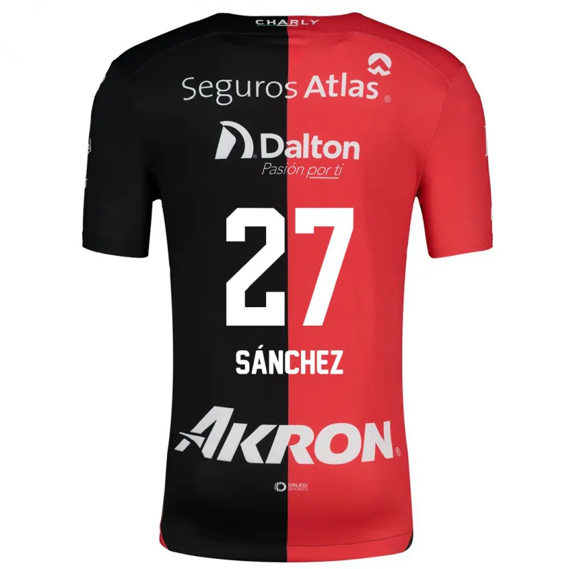 Danxen Niño Camiseta Antonio Sánchez #27 Negro Rojo 1ª Equipación 2024/25 La Camisa