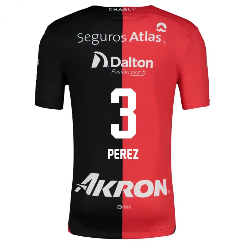 Danxen Niño Camiseta María Fernanda Pérez #3 Negro Rojo 1ª Equipación 2024/25 La Camisa