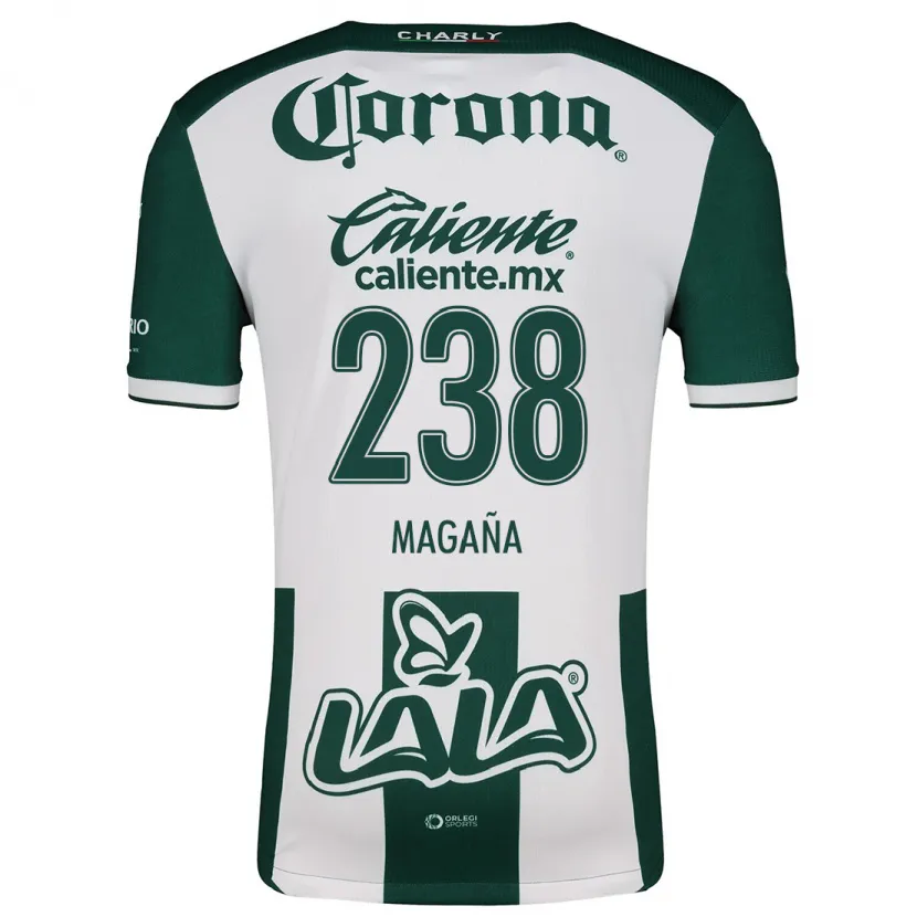 Danxen Niño Camiseta Emilio Magaña #238 Verde Blanco 1ª Equipación 2024/25 La Camisa